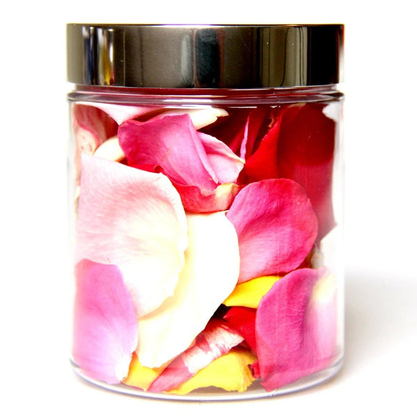 Organic Dried Rose Petals Rose Petals in a Glass Cork Top Jar 