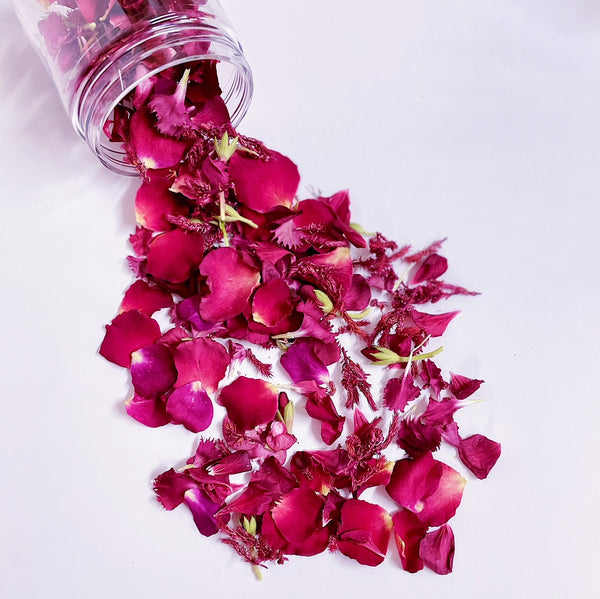 Freeze Dried Edible Flowers  For cupcake flowers & cocktail garnishes -  Bloomish by Simply Rose Petals