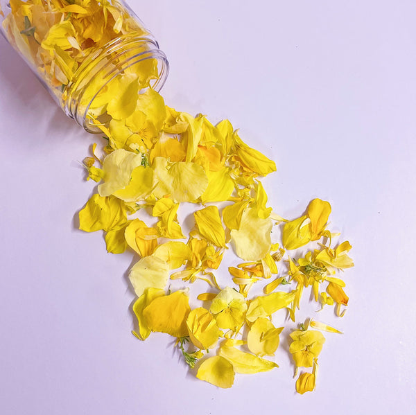 Edible 'Over the Rainbow' Natural Dried Flower Petal Mix – Yellow