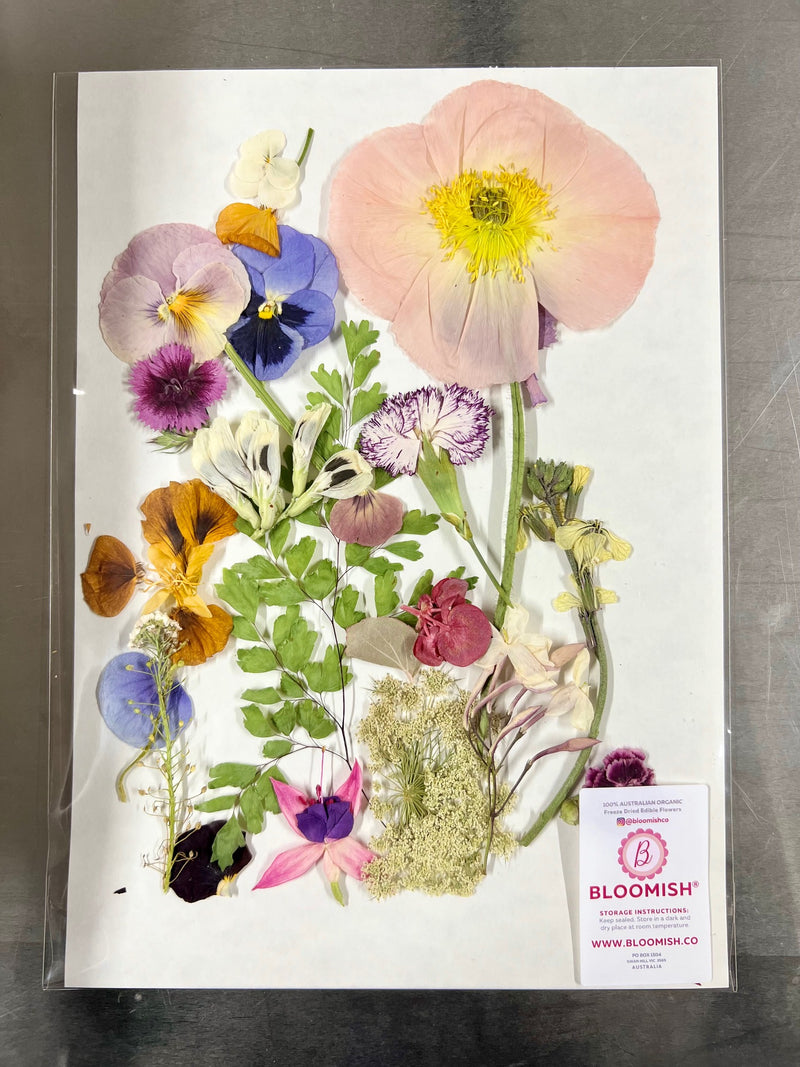 Freeze Dried Pressed Flowers Organically Grown and Edible Flowers