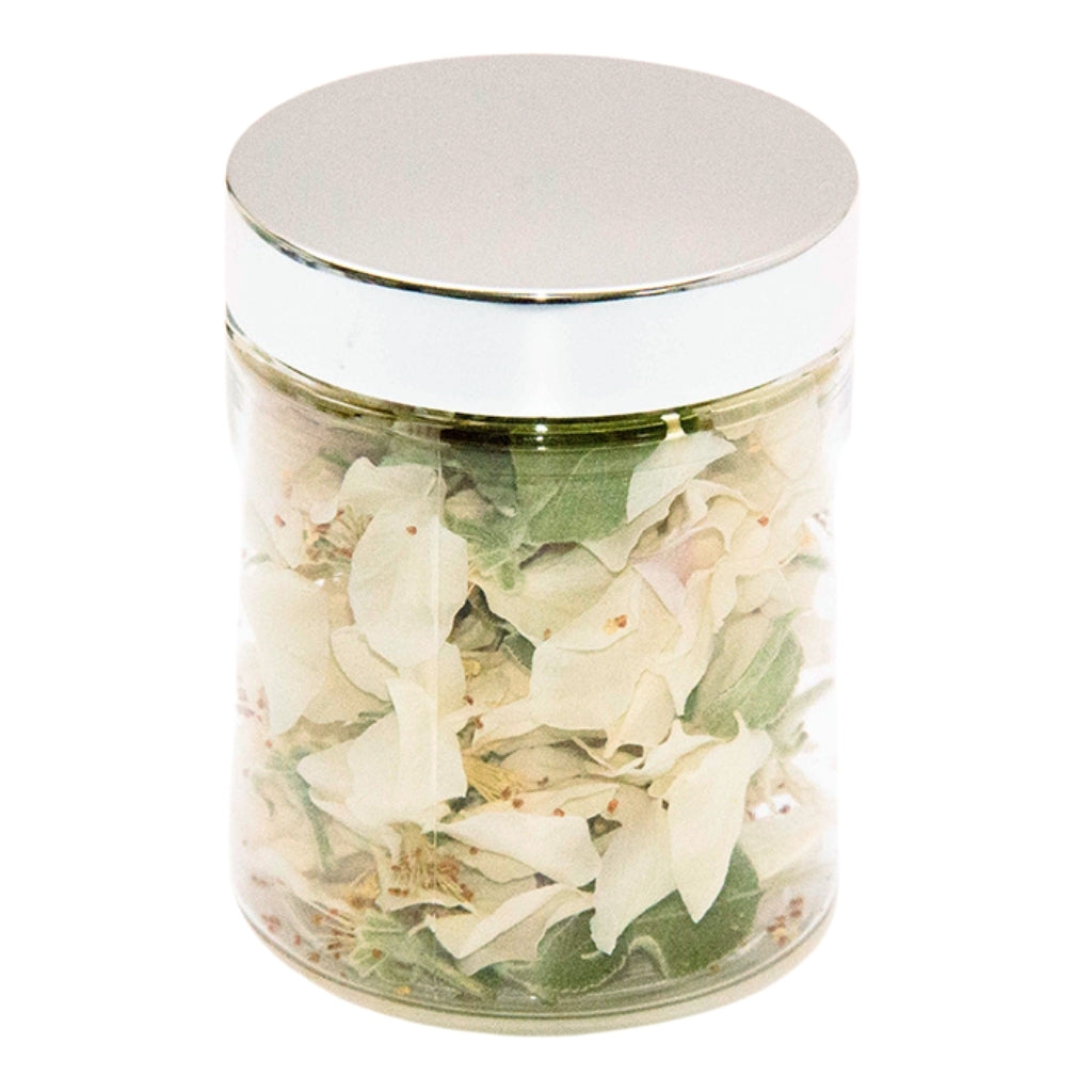Apple blossom freeze dried edible flower petals.
