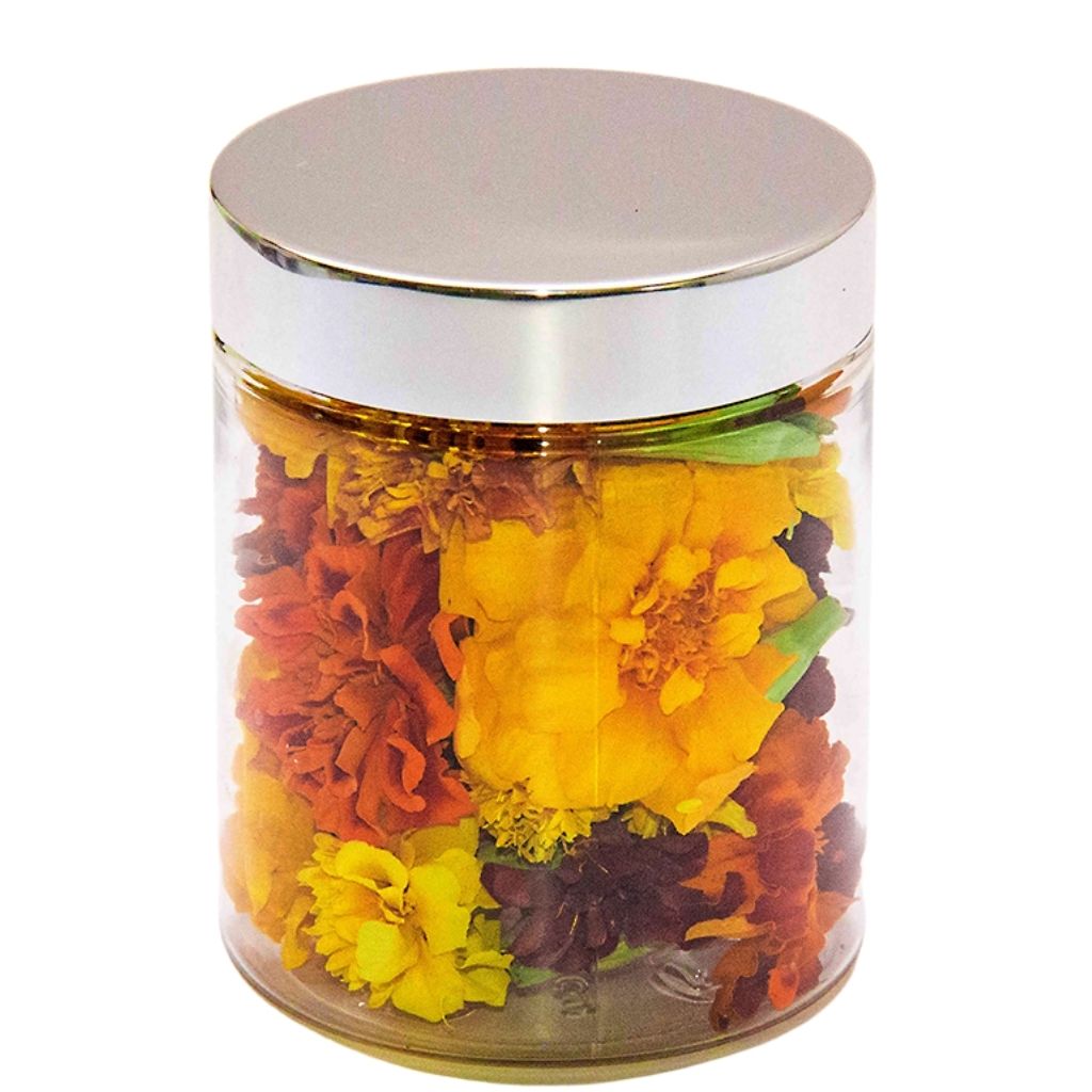 200ml jar of freeze dried edible marigolds by Bloomish.